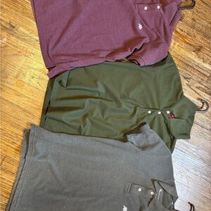 Aeropostale Red and Green Polo Shirts Casual Style